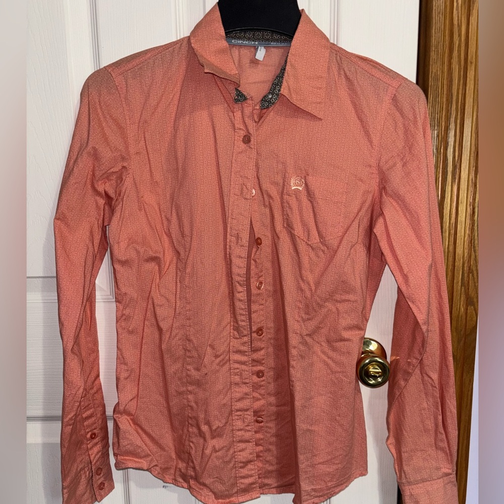 Women’s Cinch Coral Button Down Shirt